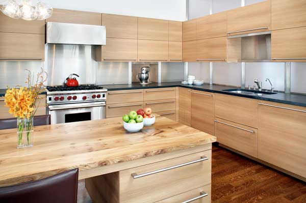 flat kitchen cabinets