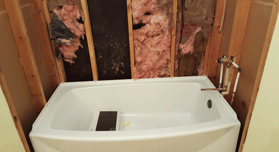 new bath tub install
