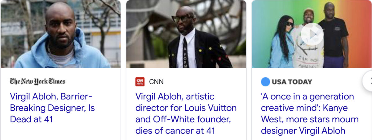 Virgil Abloh, Louis Vuitton Designer, Dead At 41 - The Portland Medium