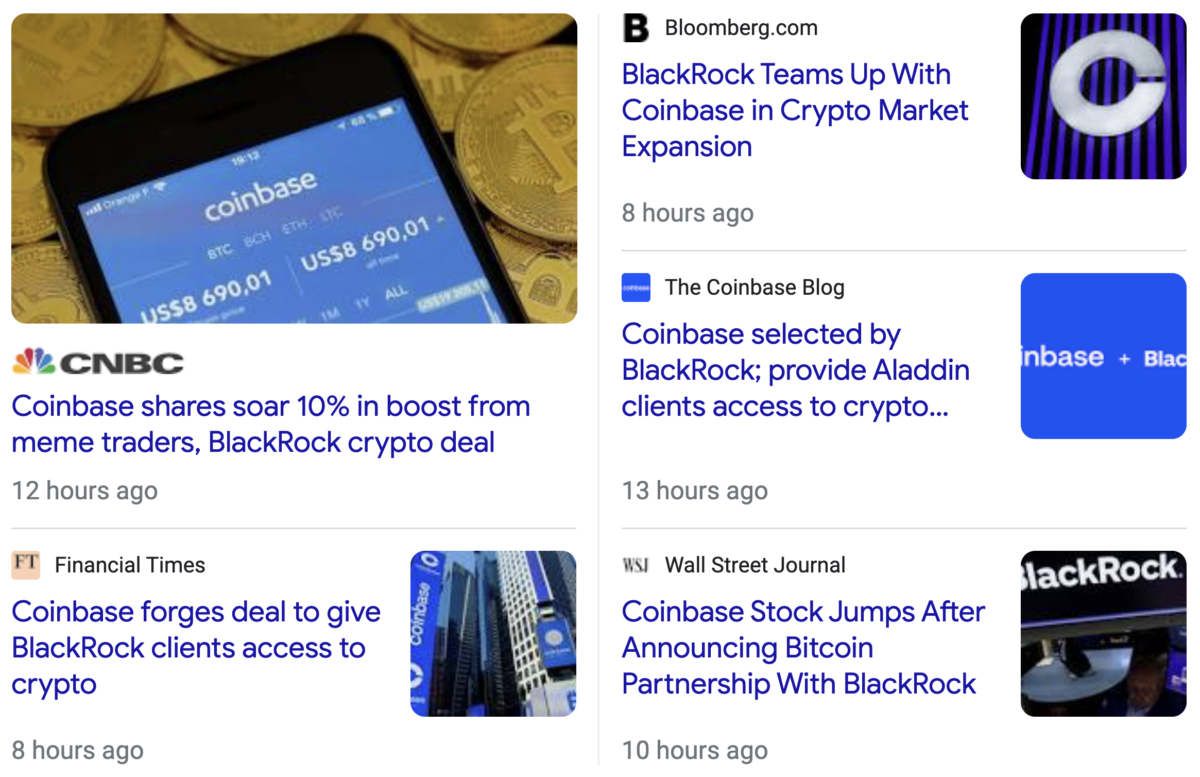 Coinbase forges deal to give BlackRock clients access to crypto