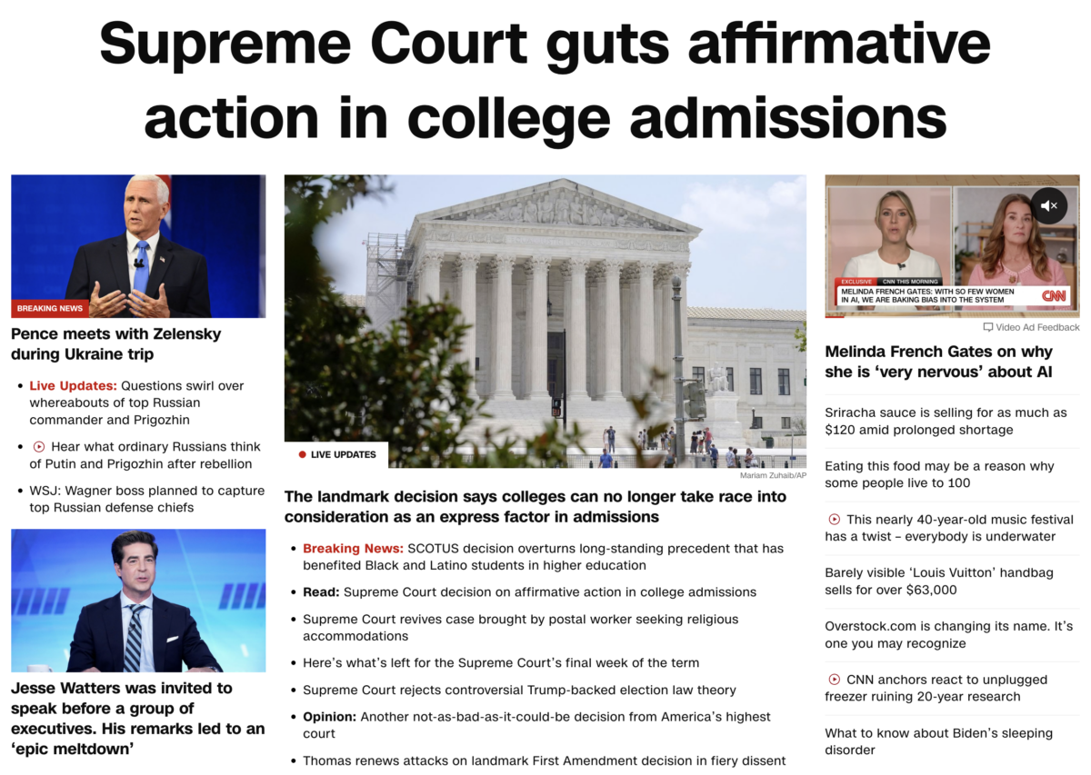 Supreme Court guts affirmative action in college admissions June 29
