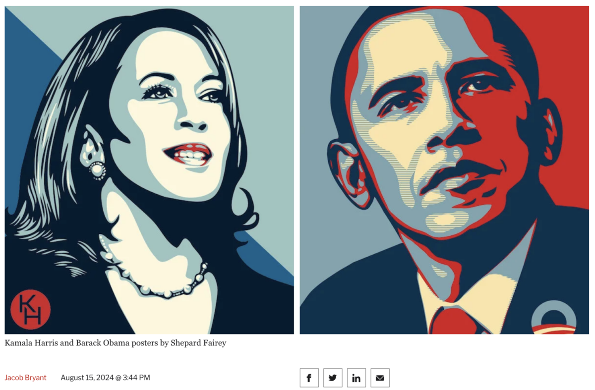 Shepard Fairey unveils Kamala Harris 'Forward' poster on August 15