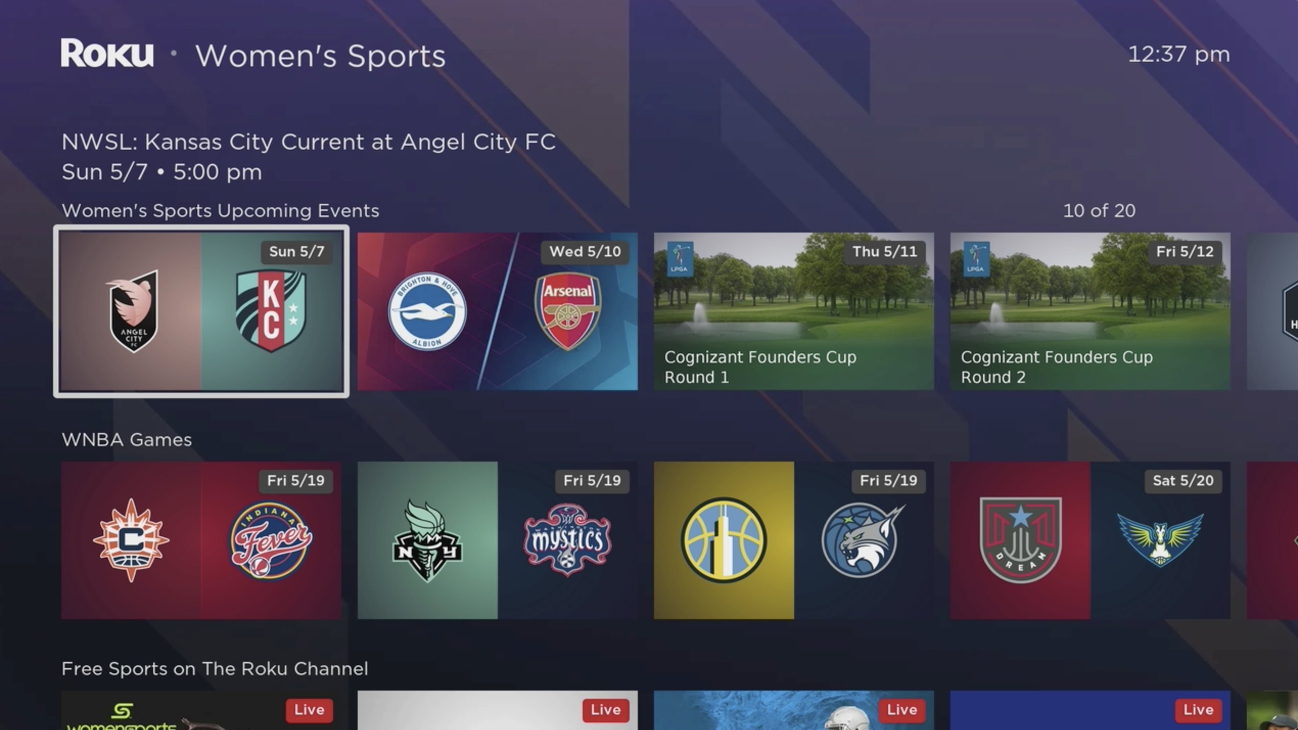 Roku launches Womens Sports Zone