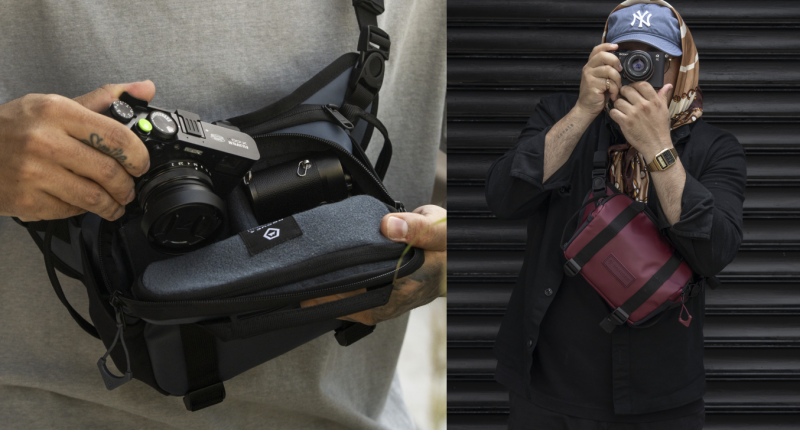 The WANDRD Rogue V2 bag in Black and the new Burgundy colorway.
