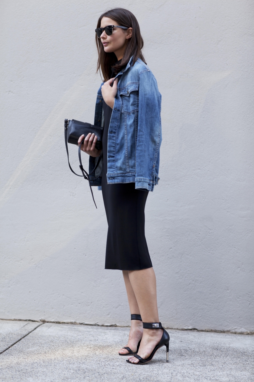 black denim jacket dress