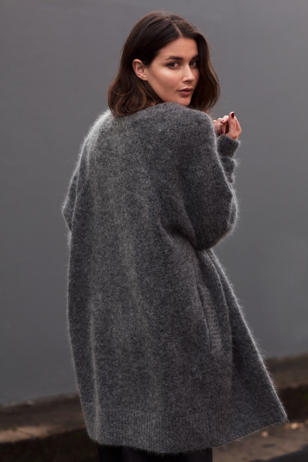 oversized acne grey knit_ black slip dress_harper and harley_sara donaldson_fashion blogger_australian