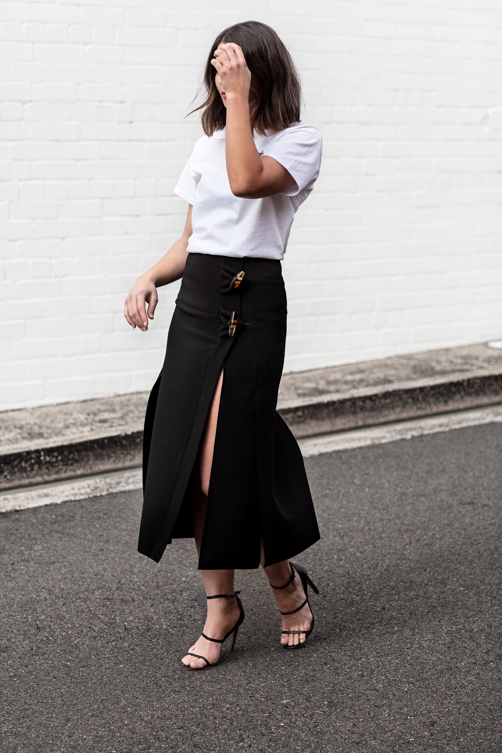 Double Trouble t-shirt and Christopher Esber skirt | The UNDONE online store | Outfit | Style | Streetstyle | HarperandHarley