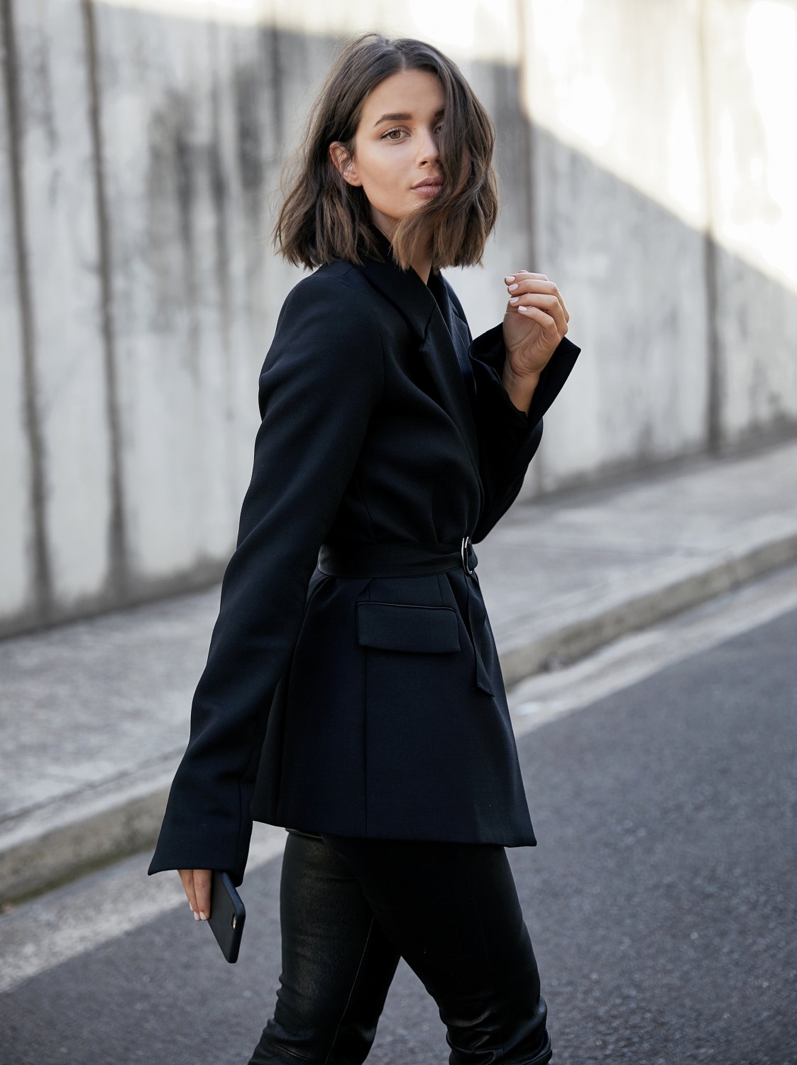 Georgia Alice black blazer | cropped leather pants | style | outfit | HarperandHarley