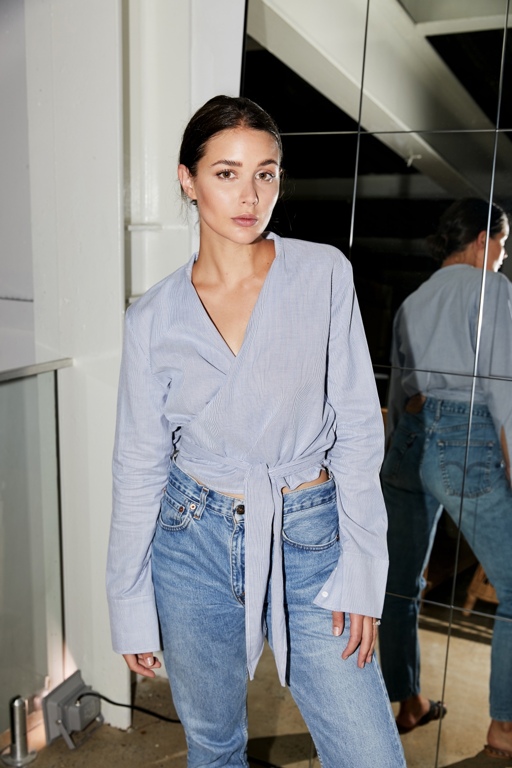 Harper and Harley | Sara Donaldson | Blue Shirt | Blue Jeans | Vintage Levis | Style | Outfit