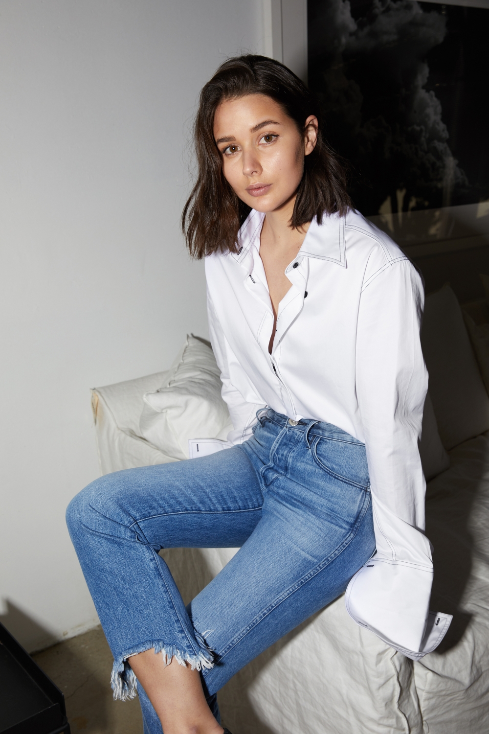 casual outfit with white shirt