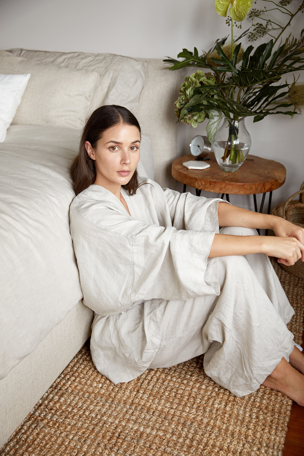 Harper and Harley | King Furniture Bed | Neutral Linen