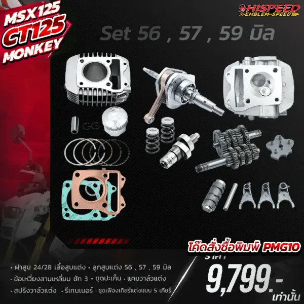 โปรโมชั่น ชุดคิท MSX125 , CT125 , MONKEY125 เซตที่ 10