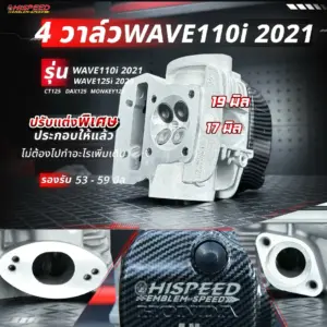 ฝาสูบ 4 วาล์ว WAVE110I 2021, DREAM SUPER CUB 2021, WAVE125I 2023