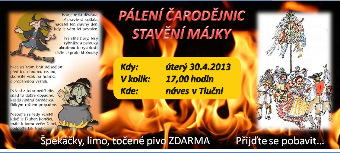 Čarodějnice 2013 v Tlučni