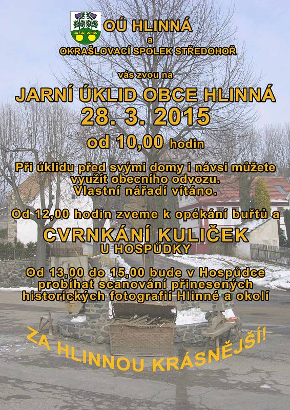 Jarní úklid obce Hlinná 2015