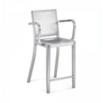 Emeco's Hudson Counter Stool with Arms by Philippe Starck