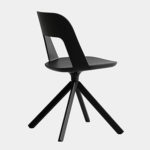  Arco Upholstered Seat Chair by Francesco Rota