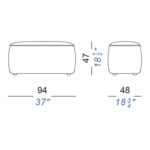  Plus Armrest 94x48 H47 by Francesco Rota