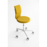 Lapalma's Lab Low Swivel Stool with Backrest and Castors by Karri Monni