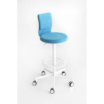 Lapalma's Lab High Swivel Stool with Backrest and Castors by Karri Monni