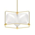 Lasvit's Clover / Pendant 6/gold + sandblasted by Michael Young