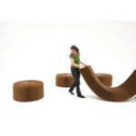 molo's  fanning stool by Stephanie Forsythe and Todd MacAllen