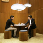 molo's  cantilever table by Stephanie Forsythe and Todd MacAllen