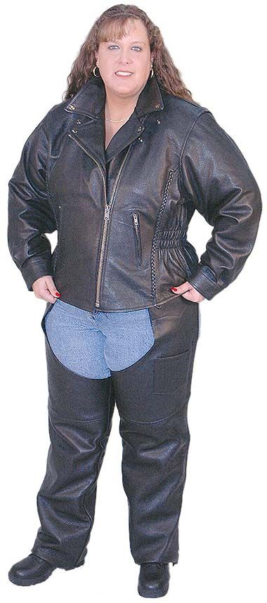 Edgy Plus Size Fall Fashion: Vintage Leather Jacket, Platinum Blonde Hair,  and Bold Red Lipstick