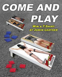 Corn Hole at Jamin' Leather Myrtle Beach SC