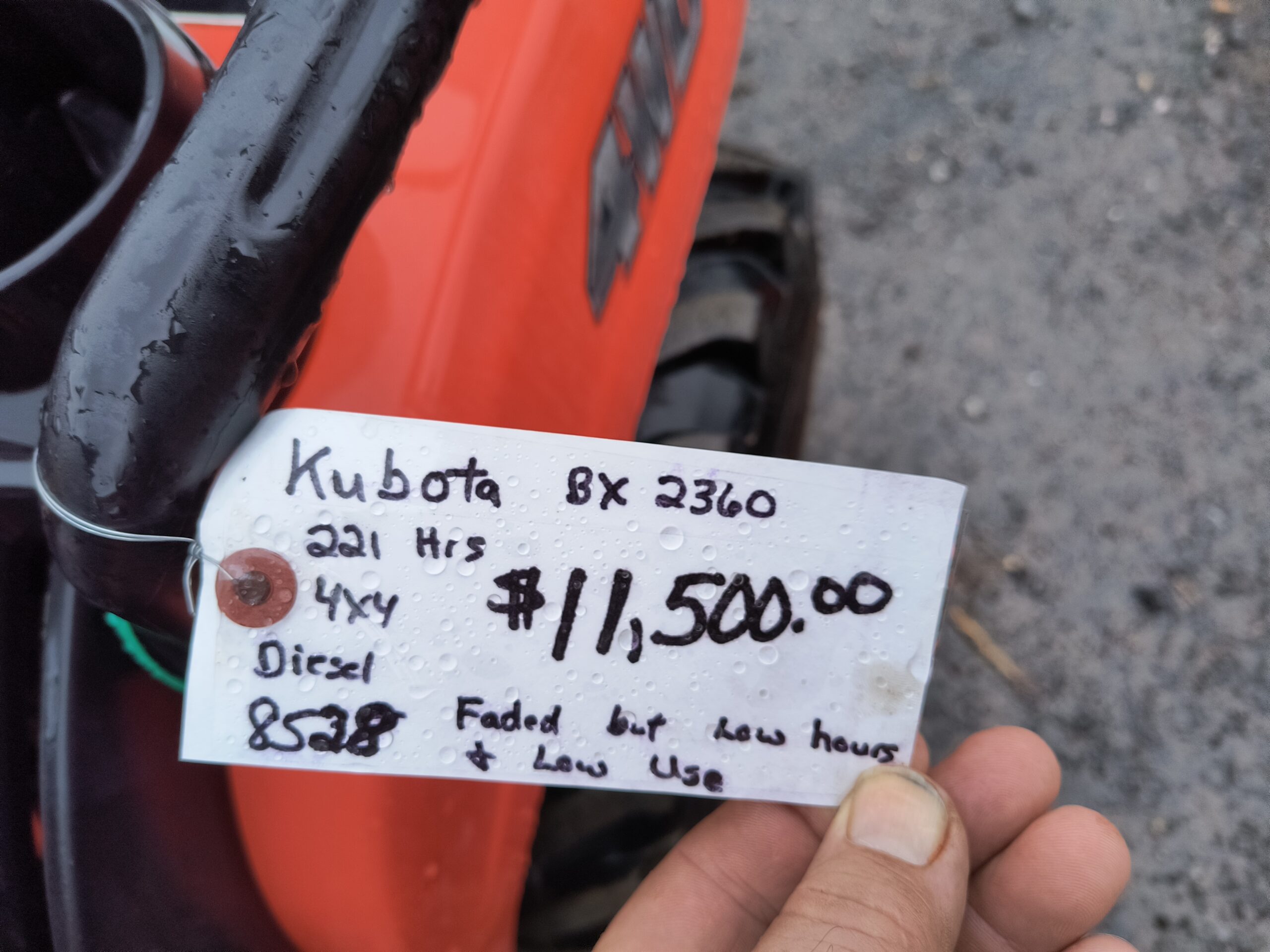 8528 2008 Kubota BX2360 4x4 w/Loader $11500.00 | JM Equipment