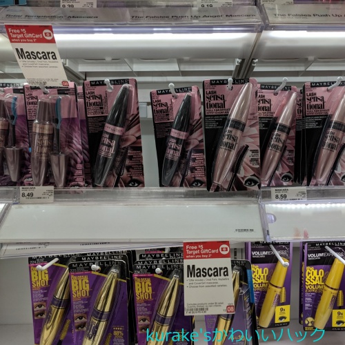メイベリンのマスカラ アメリカ価格