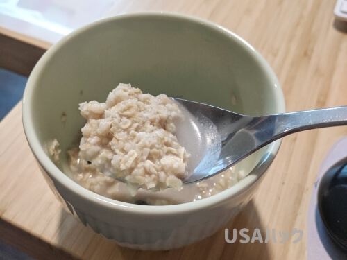 できあがったオートミール