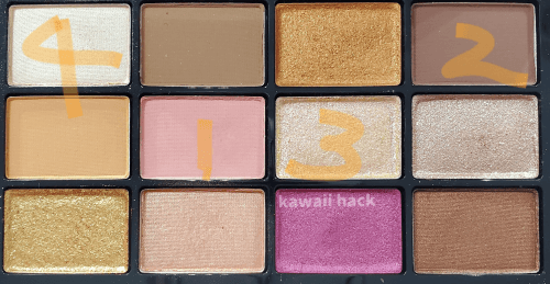 NARS アフターグローアイシャドウパレット メイク方法