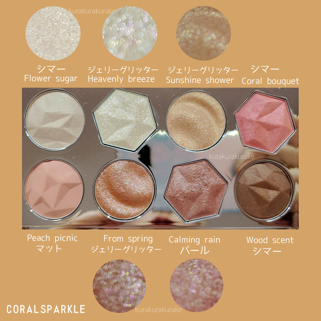 clio prism air eye palette coral color