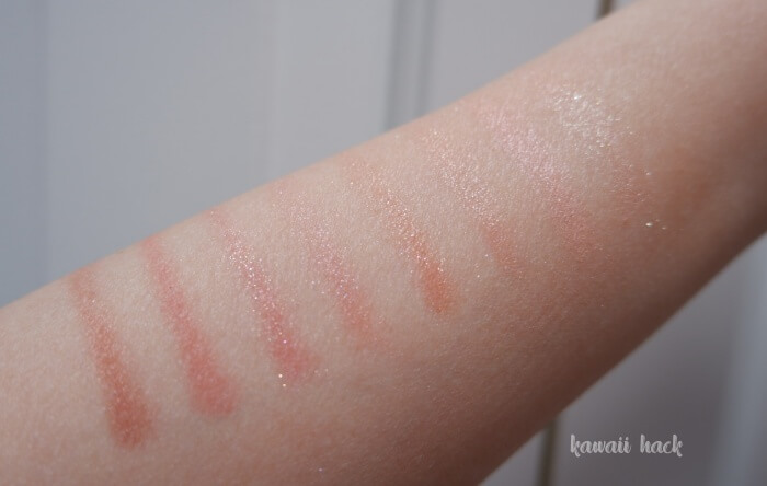 clio prism air eye palette　swatch