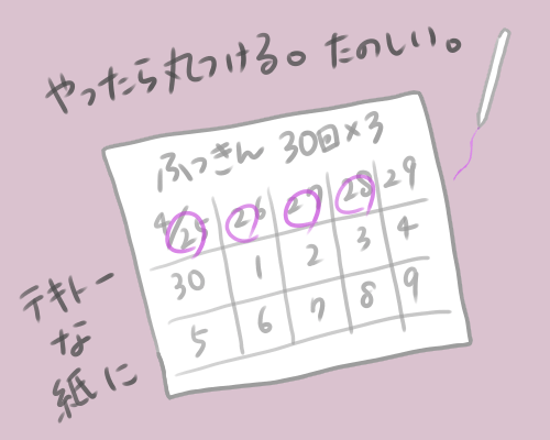 腹筋スタンプカード