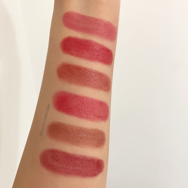 MAC_ラスターリップスティック手持ちの6本レビュー スウォッチ