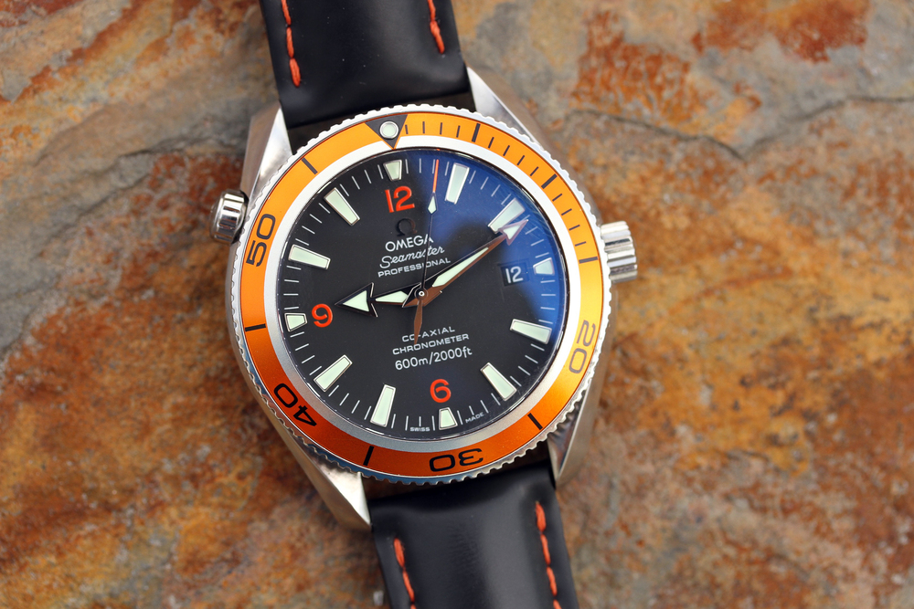 SOLD Omega Planet Ocean 2500C Orange Bezel, Black Strap 2909.50.82