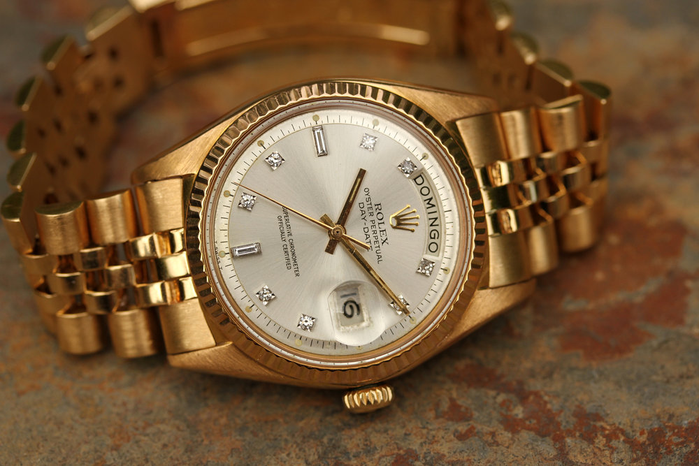 1967 Rolex DayDate 1803 Factory Diamond Dial, Jubilee Bracelet Lunar