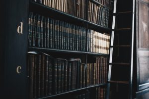 Labor legislation law books in a shelf