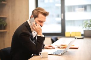 Legal Representative in Colombia answering the phone