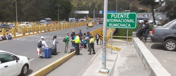 The Rumichaca Bridge crossing between Colombia and Ecuador, two of the four countries that are part of a new scheme promoting regional integration in Latin America