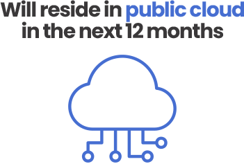 will reside in public cloud in the next 12 months