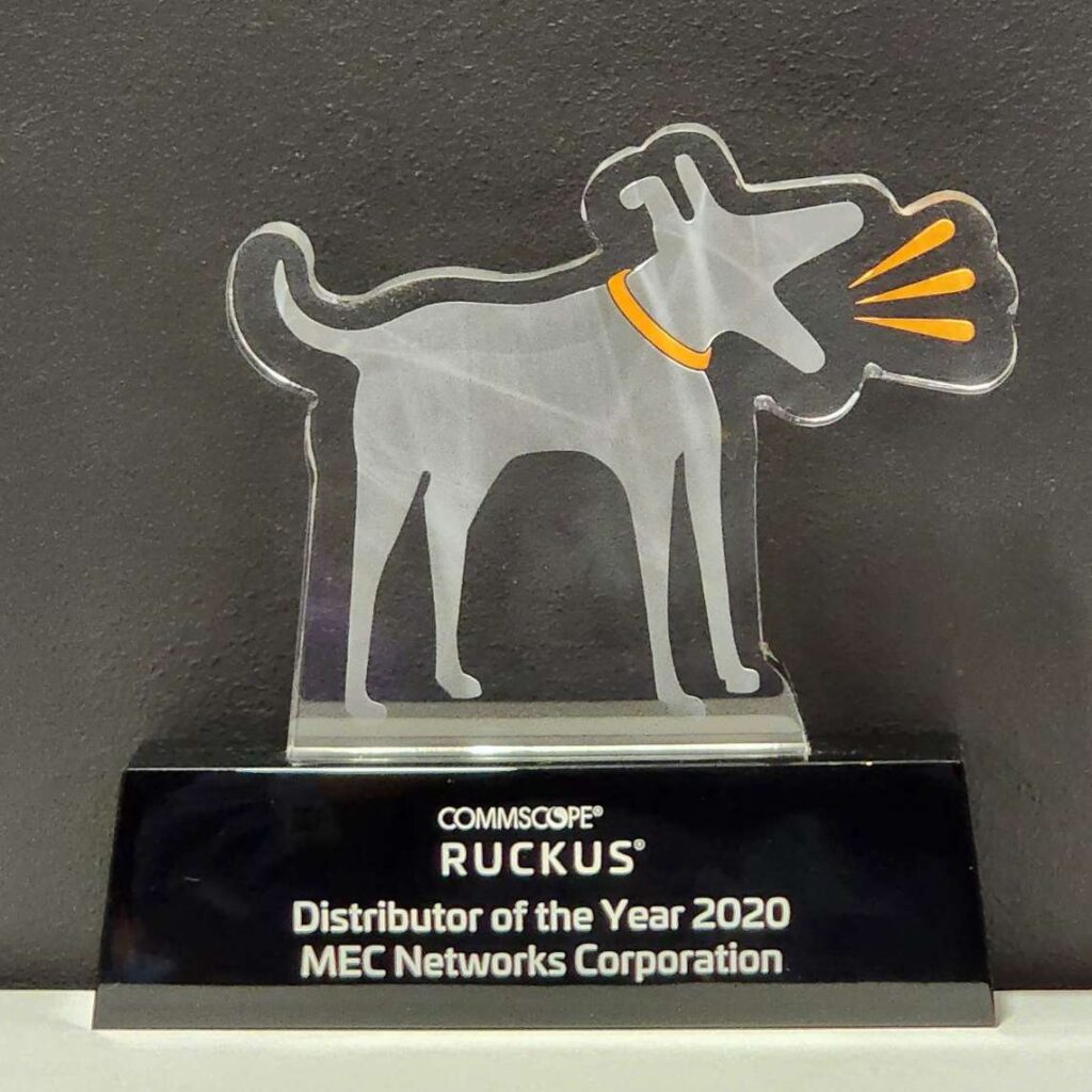 ruckus networks distributor of the year 2020 - mec networks corporation