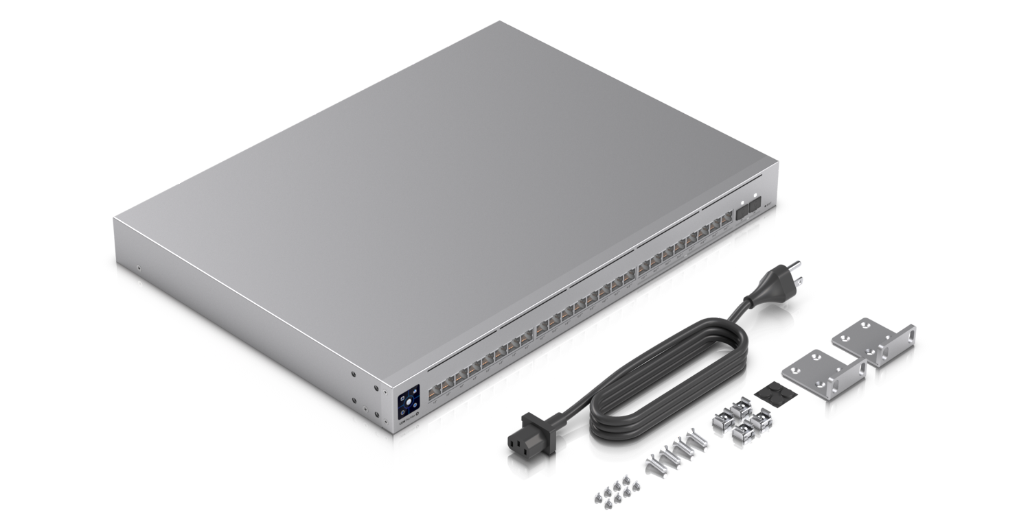 In the Box of Ubiquiti Pro Max 24 PoE Switch