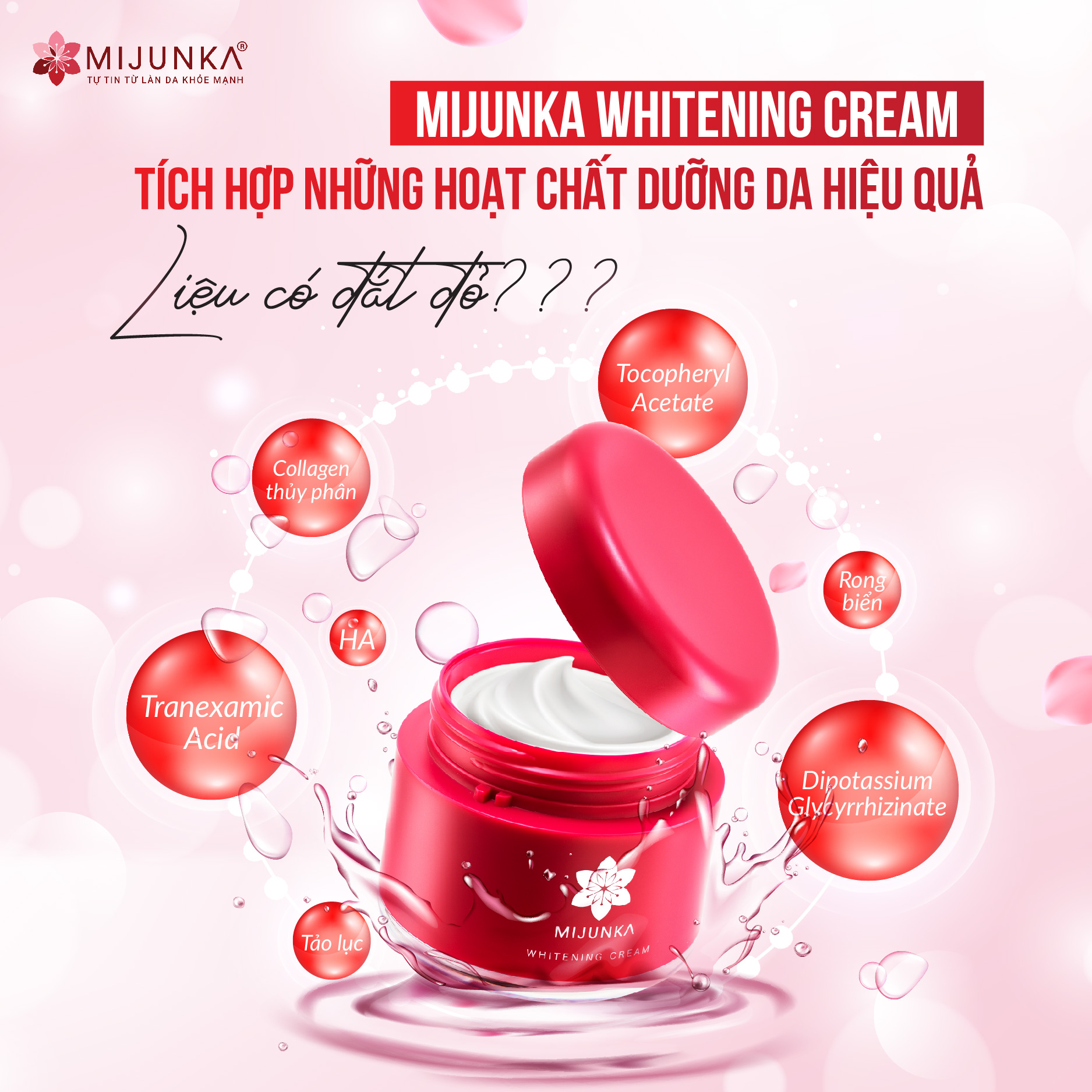 Kem dưỡng trắng da Mijunka Whitening Cream 50g - Mijunka