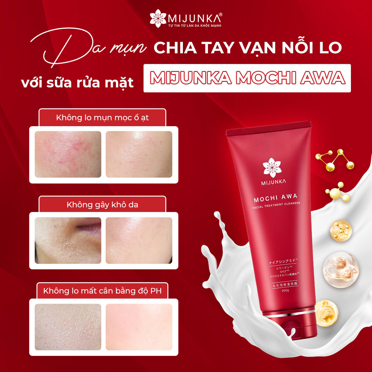 Sữa rửa mặt Mijunka