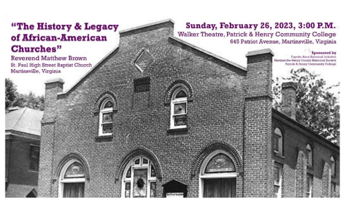 Program will detail history, legacy of African American churches