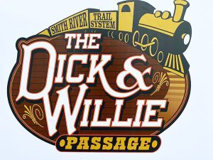 The Dick and Willie Passage Trail’s logo. 