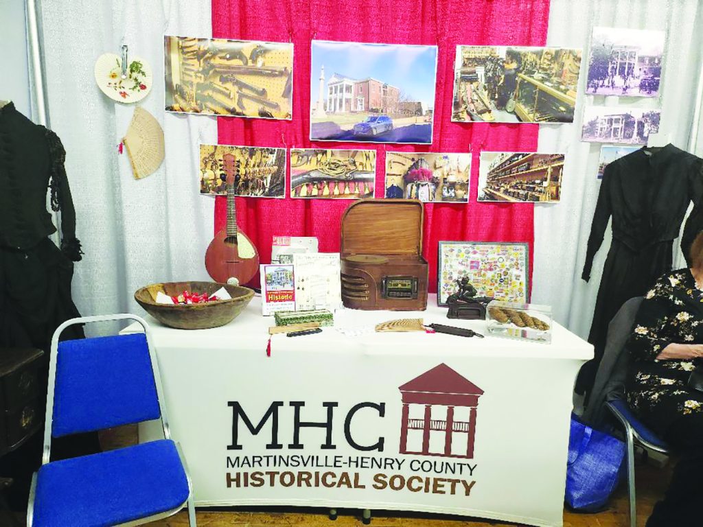 The Martinsville Henry County Historical Society Booth.